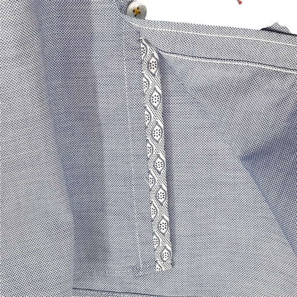 Ted Baker London Size 5 Short Sleeve Button Down Shirt DBL Button Sleeve Accent - Picture 8 of 11